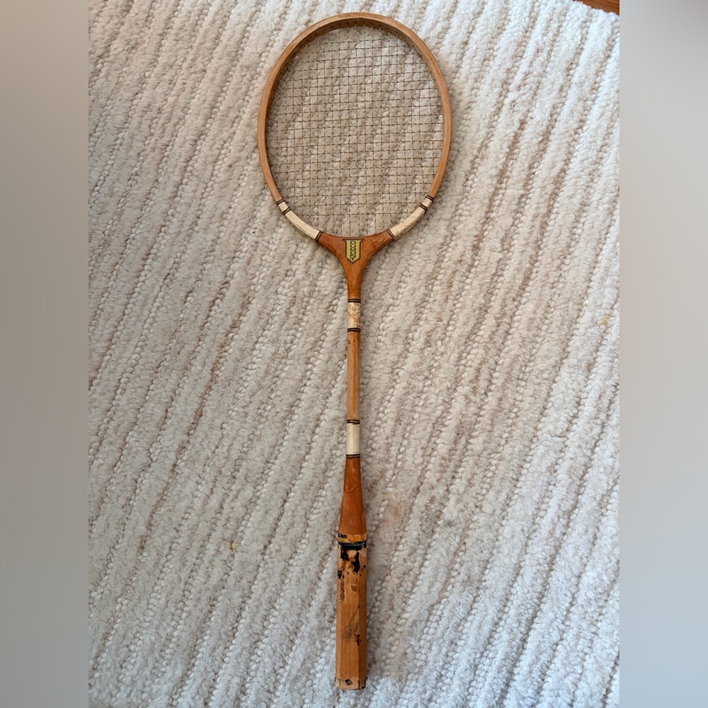 Vintage Dumont Wooden Badminton Racket